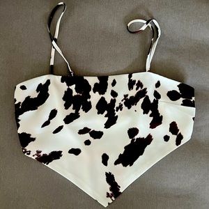 Cow print crop top
